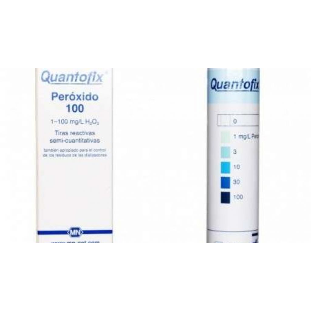 Tiras Quantofix para medir peróxido de hidrogênio em água 100 unidades
